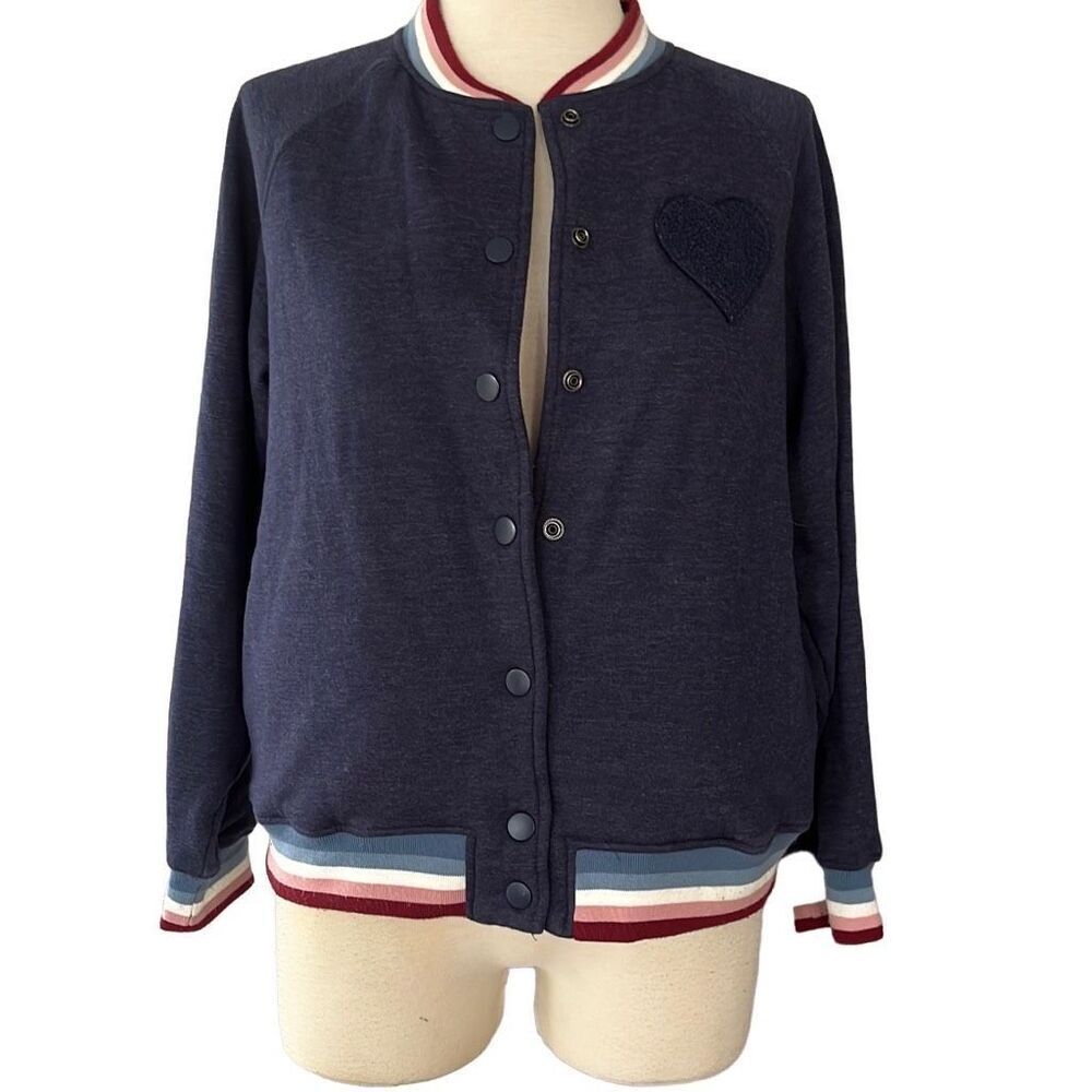 Ellen DeGeneres EV1 Heart Varsity Bomber Jacket Women’s Large